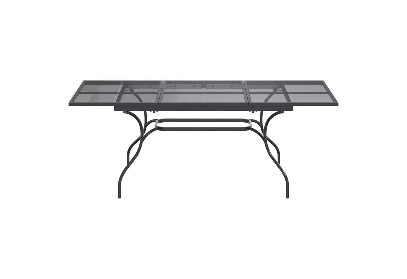 vidaXL Ausziehbarer Gartentisch Mesh Anthrazit Stahl - Bild 5