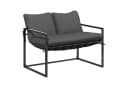 vidaXL Gartenlounge-Set Schwarz Anthrazit Stahl mit Kissen Bild 2
