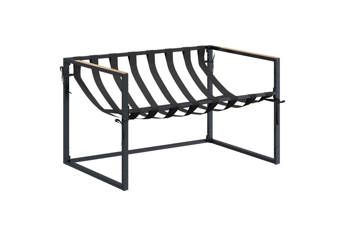vidaXL Gartenlounge-Set Schwarz Anthrazit Stahl mit Kissen - Bild 3
