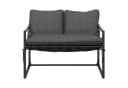 vidaXL Gartenlounge-Set Schwarz Anthrazit Stahl mit Kissen Bild 4