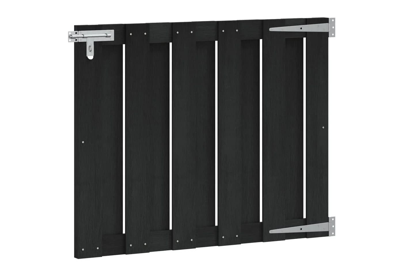 vidaXL Gartentor 100x80 cm WPC Aluminium Schwarz - Bild 2