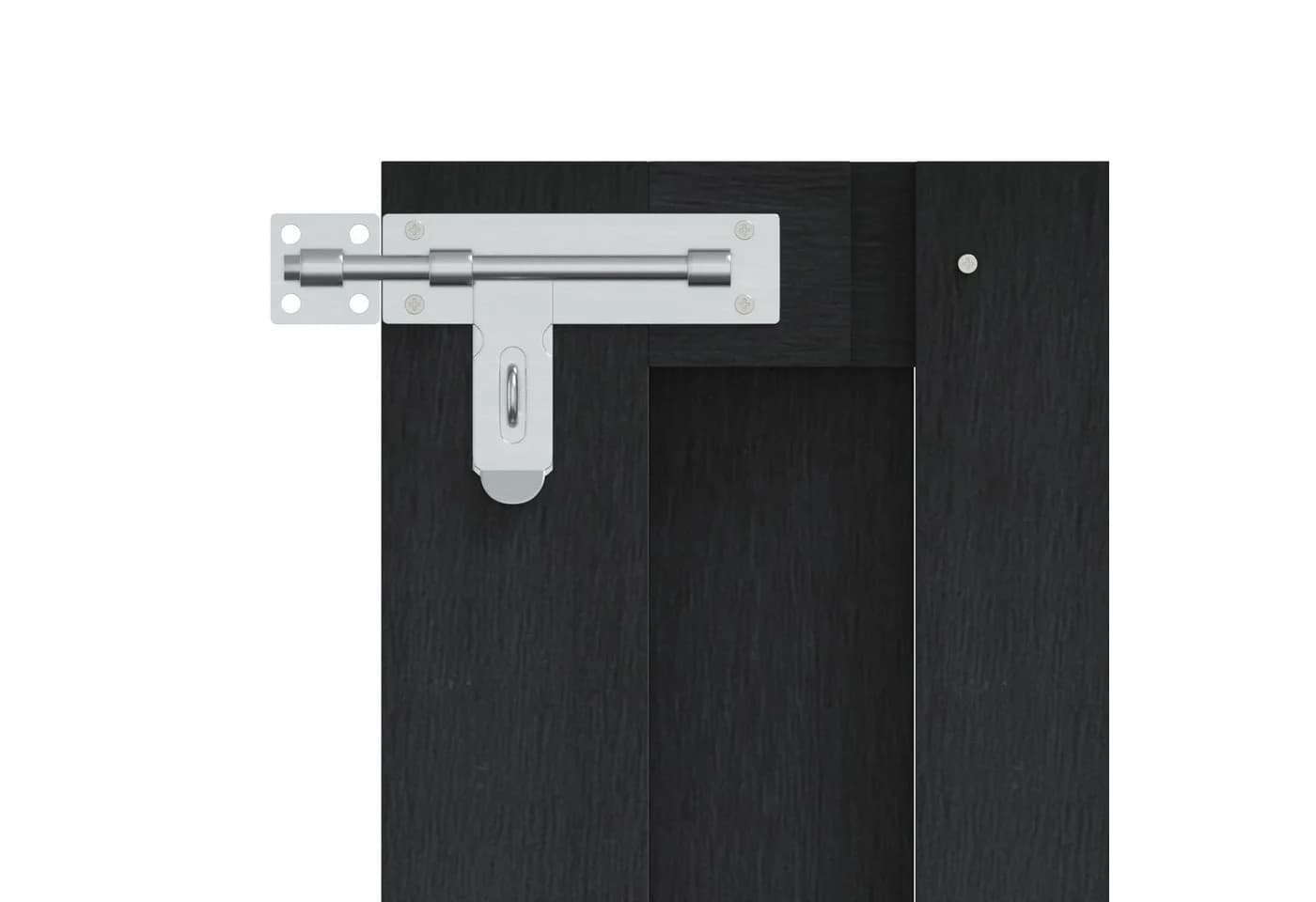 vidaXL Gartentor 100x80 cm WPC Aluminium Schwarz - Bild 3