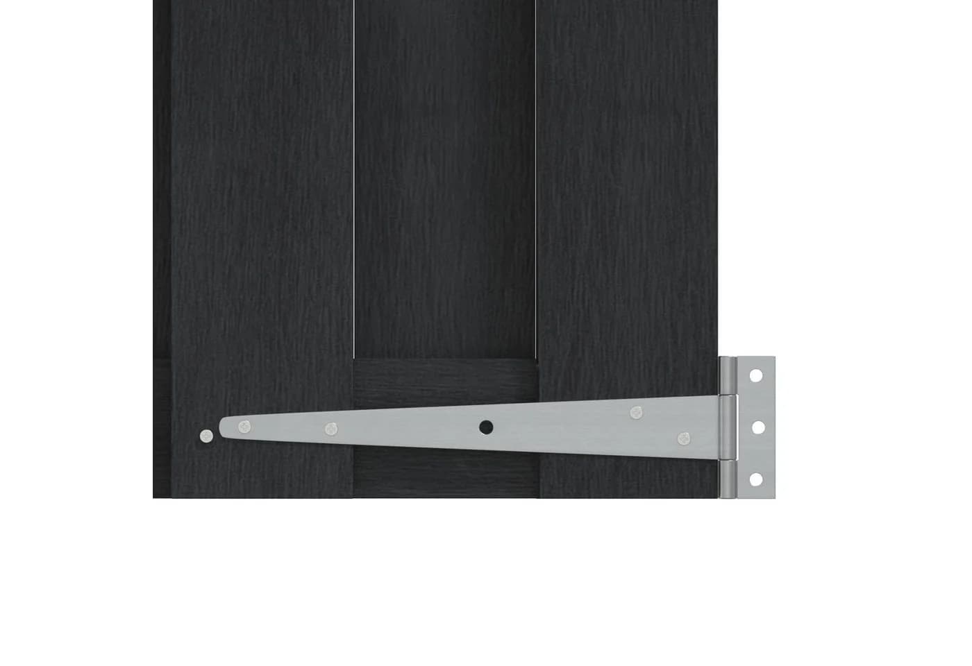 vidaXL Gartentor 100x80 cm WPC Aluminium Schwarz - Bild 4