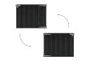 vidaXL Gartentor 100x80 cm WPC Aluminium Schwarz Bild 5