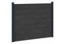 vidaXL Gartenzaun WPC Aluminium Schwarz 180x146 cm Bild 2