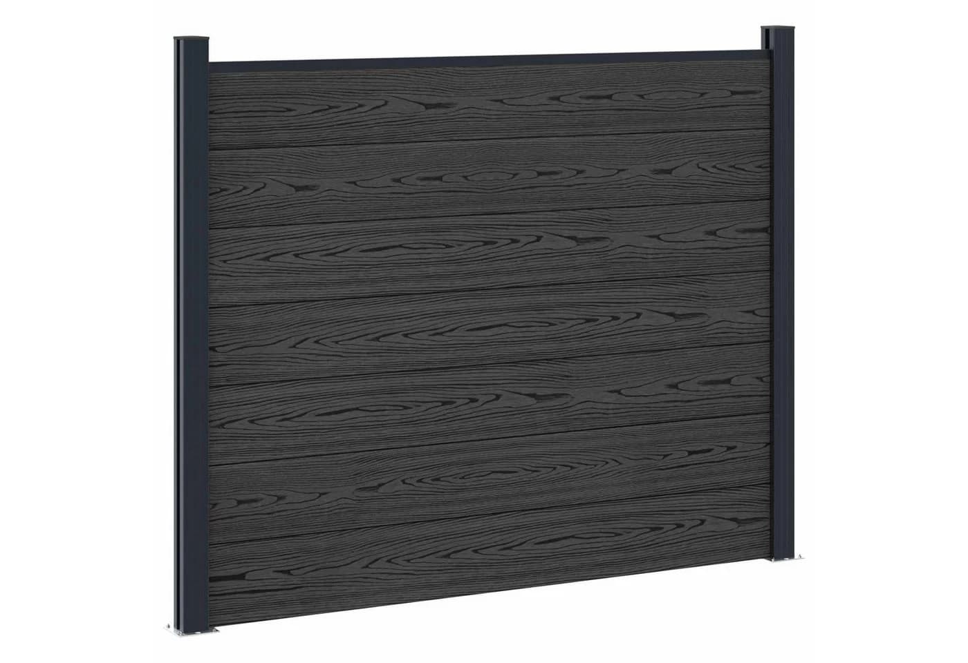 vidaXL Gartenzaun WPC Aluminium Schwarz 180x146 cm - Bild 2