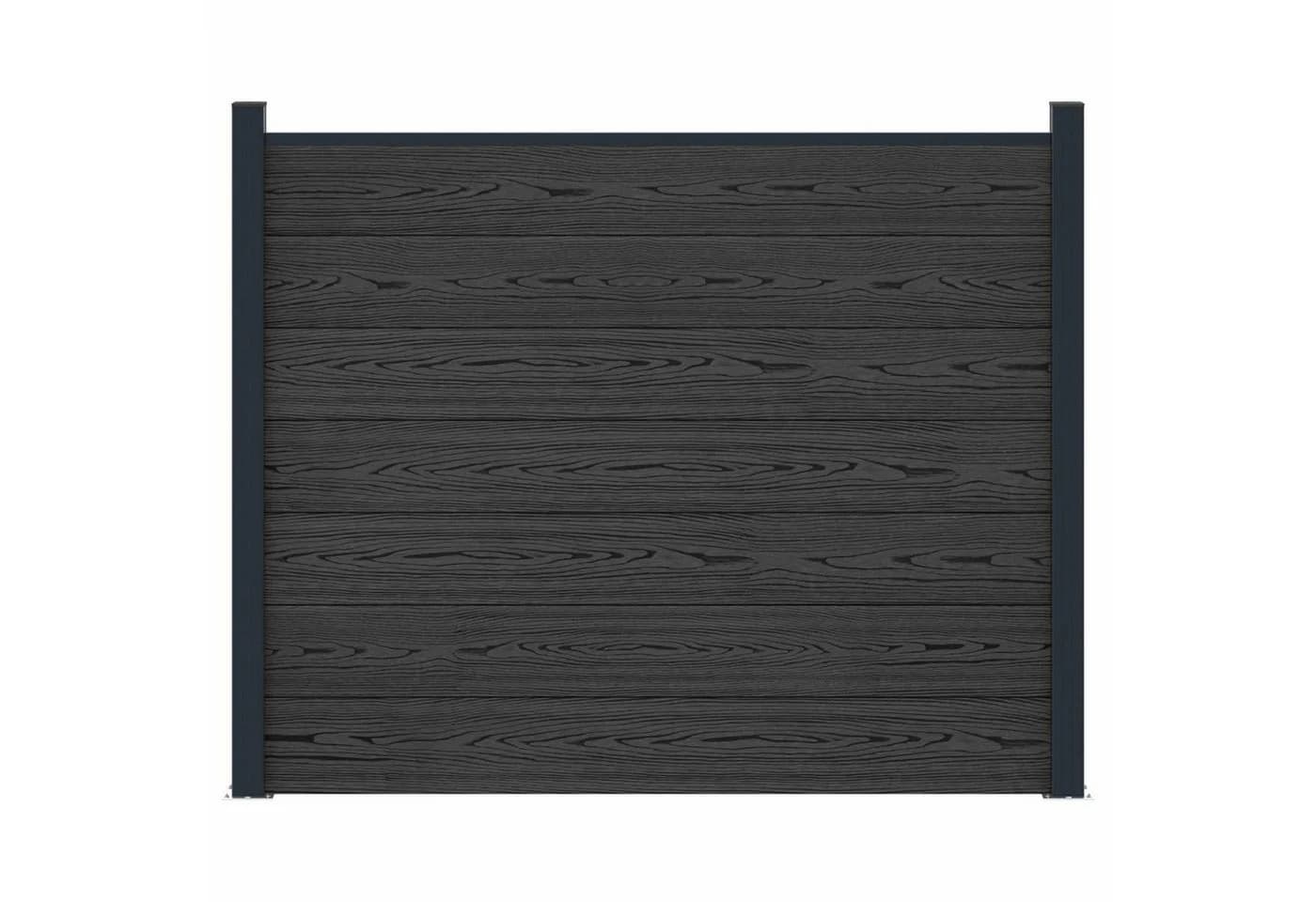 vidaXL Gartenzaun WPC Aluminium Schwarz 180x146 cm - Bild 3