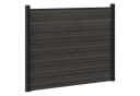 vidaXL Gartenzaun WPC Aluminium Schwarz 180x146 cm Bild 4