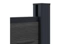 vidaXL Gartenzaun WPC Aluminium Schwarz 180x146 cm Bild 5