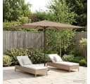 vidaXL Gartensonnenschirm Rechteckig Taupe Polyester UV-Schutz Bild 1