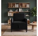 vidaXL 1-Sitzer Sofa Schwarz mit Stauraum und abnehmbarem Bezug Bild 1