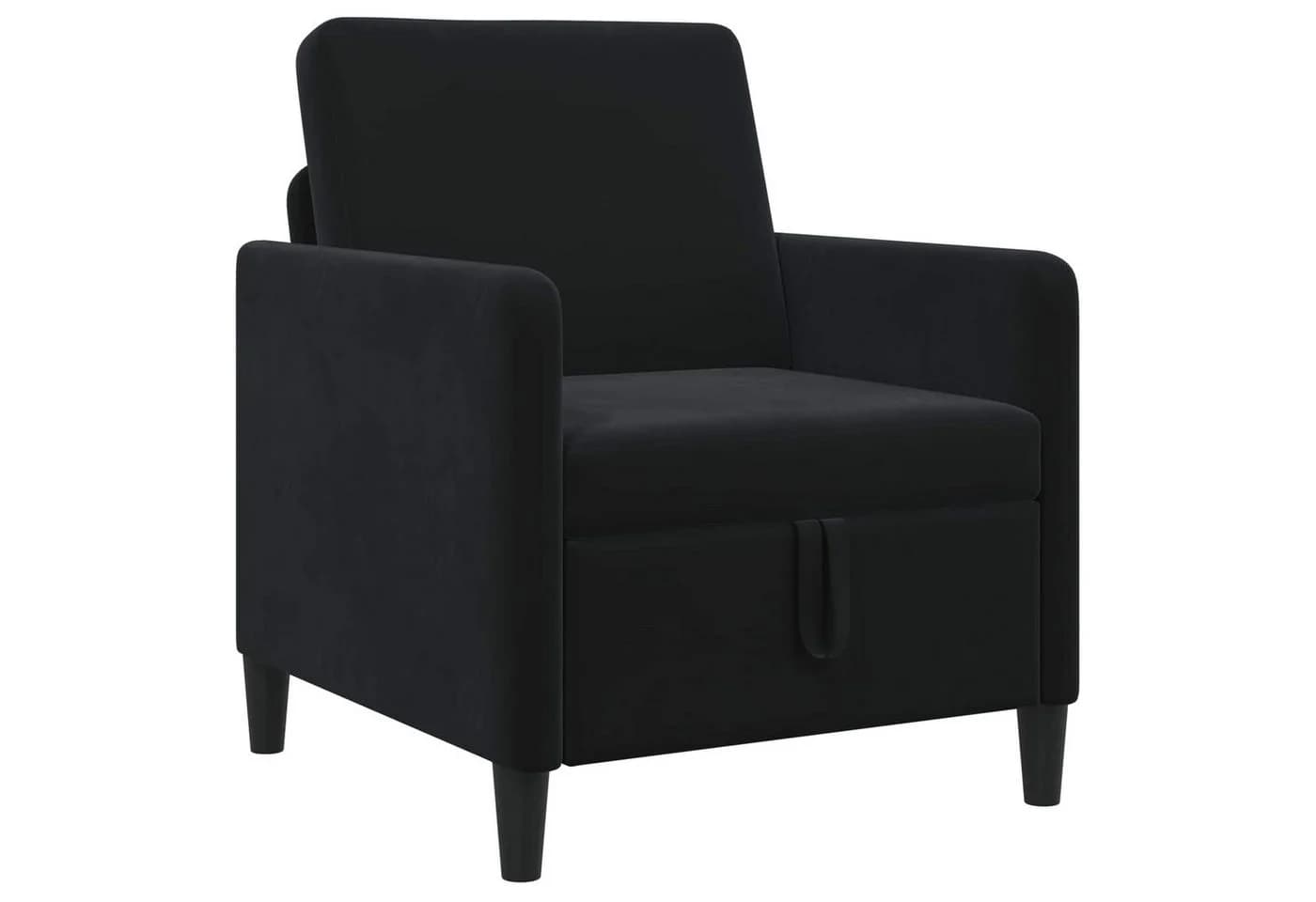 vidaXL 1-Sitzer Sofa Schwarz mit Stauraum und abnehmbarem Bezug - Bild 2