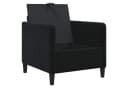 vidaXL 1-Sitzer Sofa Schwarz mit Stauraum und abnehmbarem Bezug Bild 4