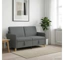 vidaXL 2-Sitzer Sofa mit Stauraum Dunkelgrau Polyester Bild 1