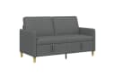 vidaXL 2-Sitzer Sofa mit Stauraum Dunkelgrau Polyester Bild 2