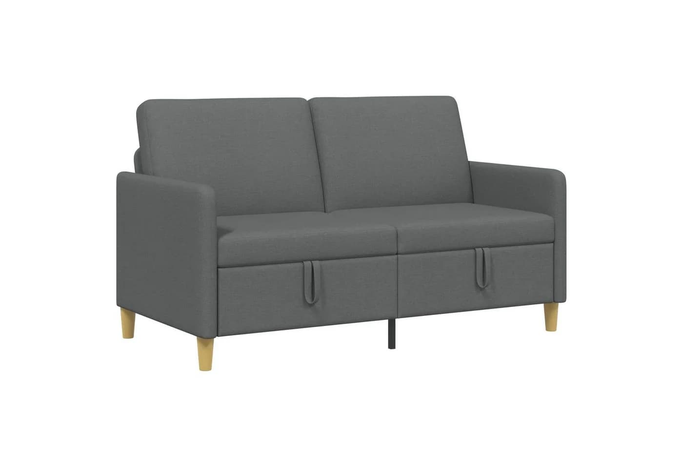 vidaXL 2-Sitzer Sofa mit Stauraum Dunkelgrau Polyester - Bild 2