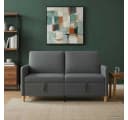 vidaXL 2-Sitzer Sofa mit Stauraum Dunkelgrau Polyester Bild 3