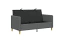 vidaXL 2-Sitzer Sofa mit Stauraum Dunkelgrau Polyester Bild 4