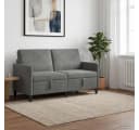 vidaXL 2-Sitzer Sofa mit Stauraum Dunkelgrau Polyester Bild 1