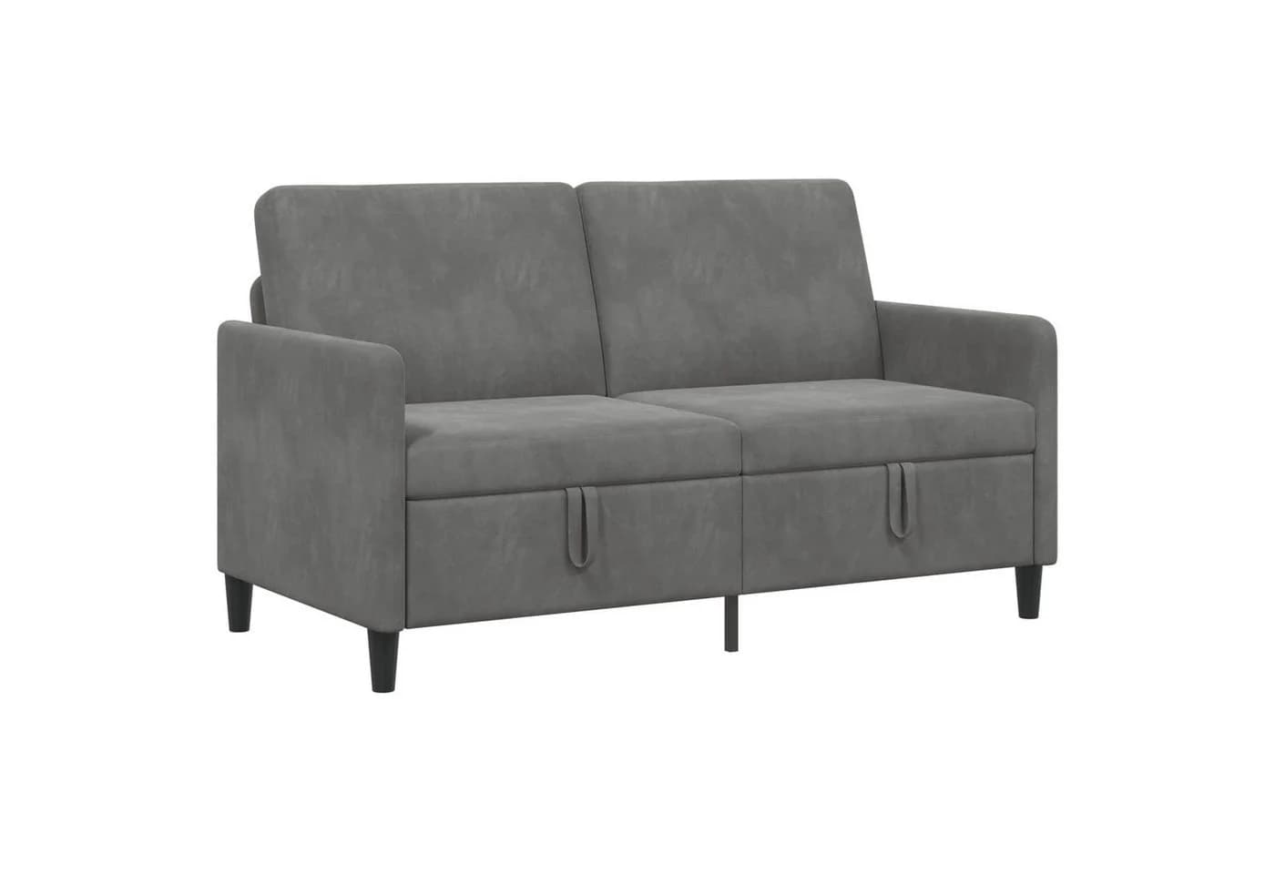 vidaXL 2-Sitzer Sofa mit Stauraum Dunkelgrau Polyester - Bild 2