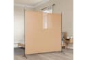 vidaXL Raumteiler Einzel Panel Beige Stoff Faltbar Bild 1