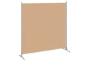 vidaXL Raumteiler Einzel Panel Beige Stoff Faltbar Bild 2
