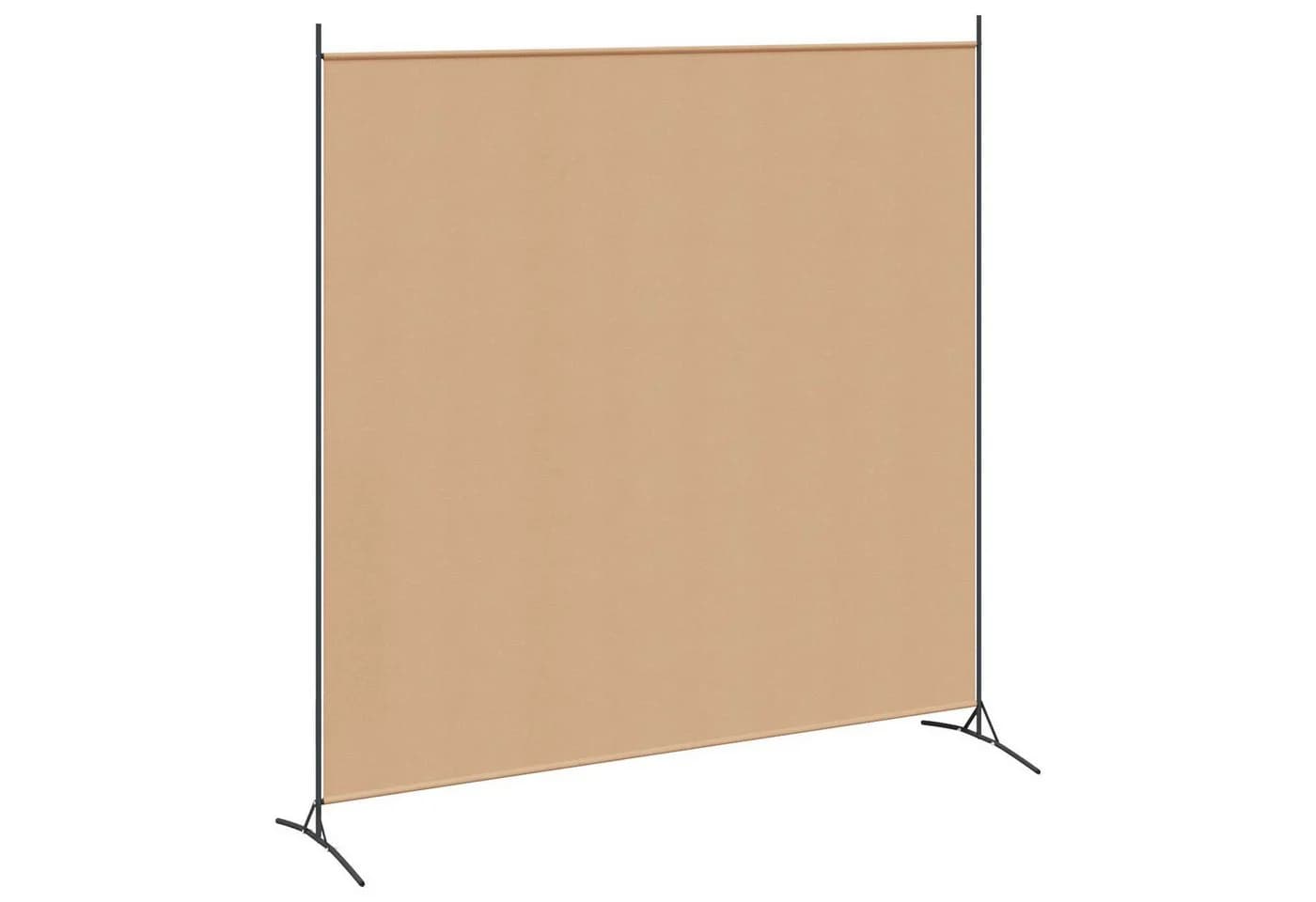 vidaXL Raumteiler Einzel Panel Beige Stoff Faltbar - Bild 2