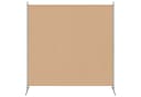 vidaXL Raumteiler Einzel Panel Beige Stoff Faltbar Bild 3