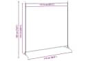 vidaXL Raumteiler Einzel Panel Beige Stoff Faltbar Bild 5