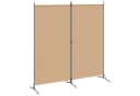 vidaXL Raumteiler Beige Klappbar Stoff Metall Bild 2
