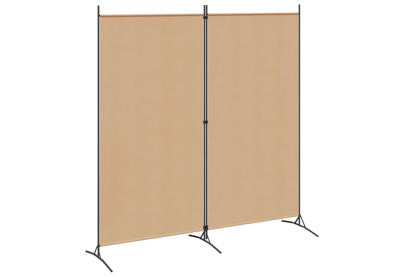 vidaXL Raumteiler Beige Klappbar Stoff Metall - Bild 2