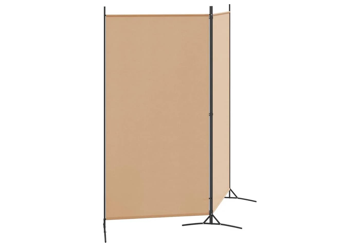 vidaXL Raumteiler Beige Klappbar Stoff Metall - Bild 3