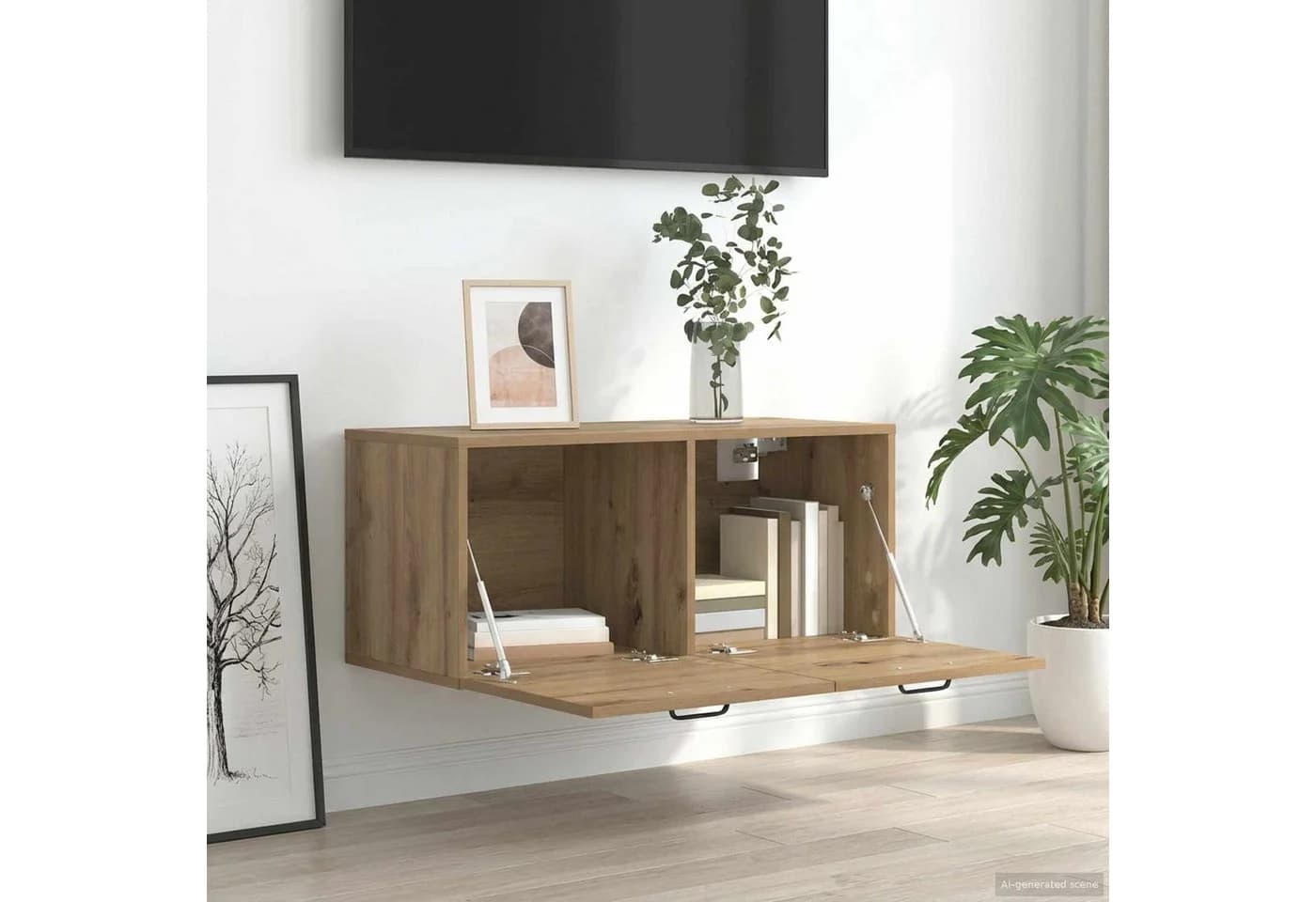 vidaXL Wandschrank Artisan-Eiche Umkehrbare Tür Modern - Bild 4