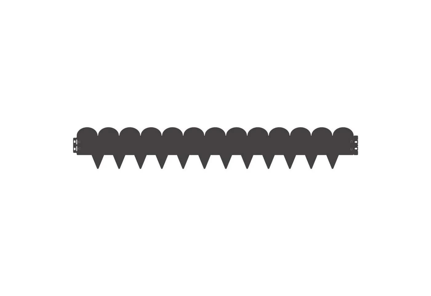 vidaXL Raseneinfassung Stahl Schwarz 10er Set - Bild 5