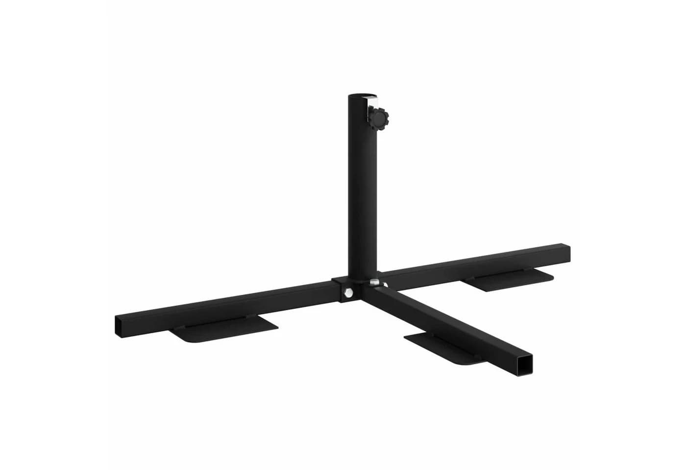vidaXL Schirmhalter Halb Schwarz Stahl für 32-38 mm - Bild 2