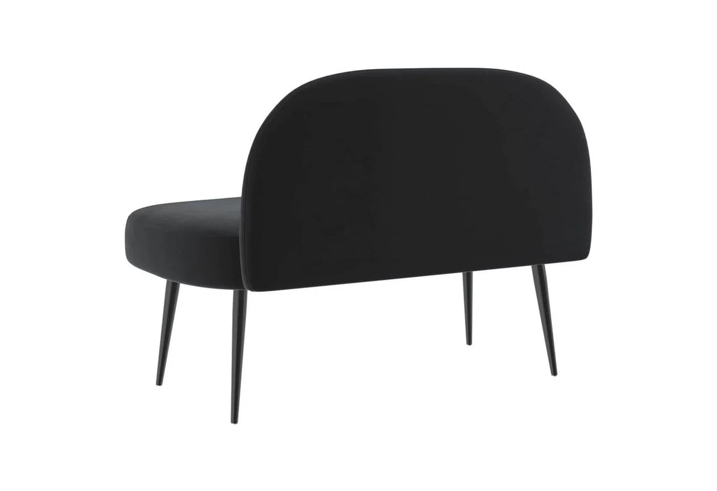 vidaXL Sitzbank Schwarz Samt mit Rückenlehne - Bild 4