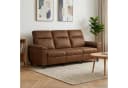 vidaXL 3-Sitzer Sofa Braun Kunstwildleder Metallrahmen Bild 1
