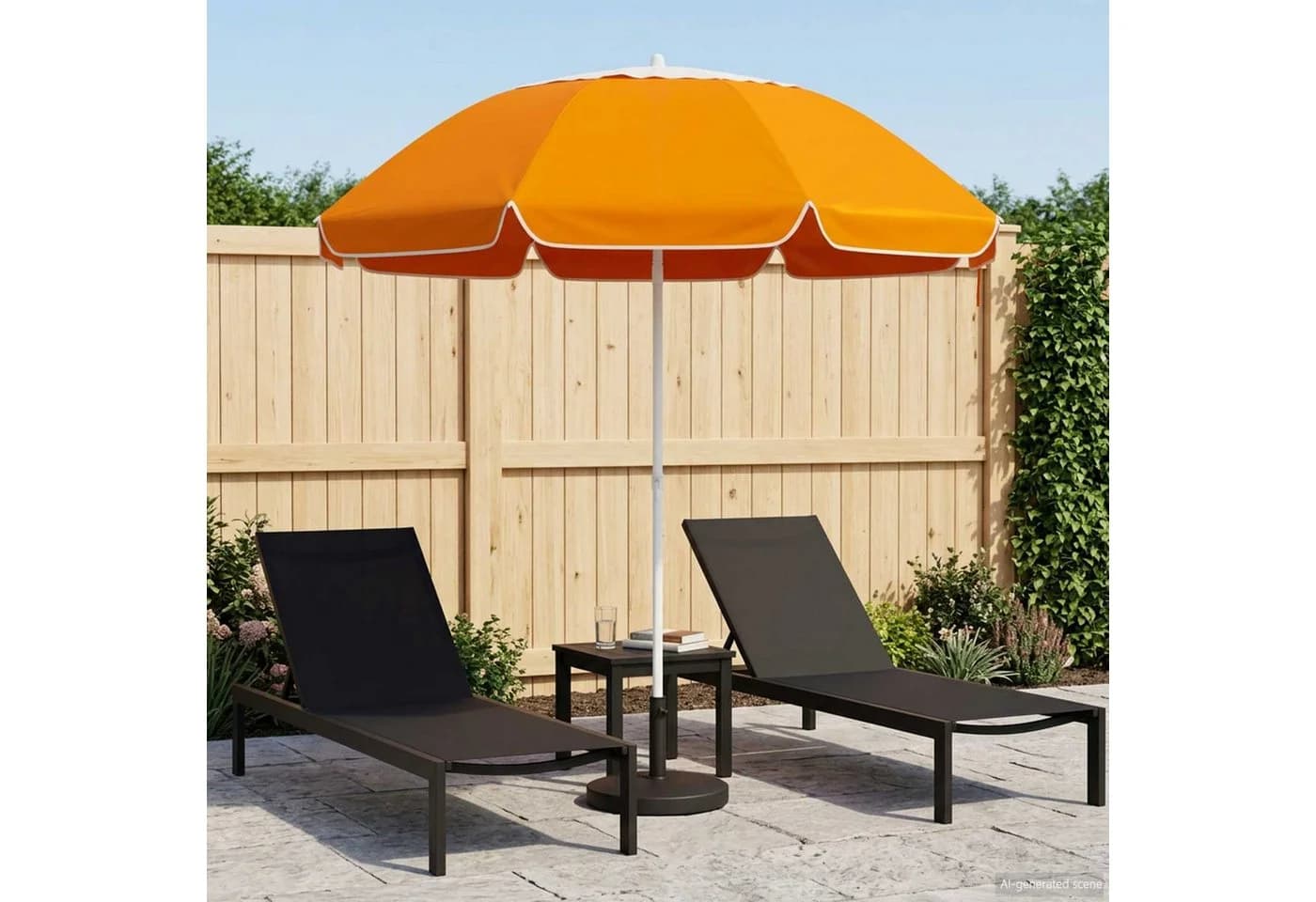 vidaXL Garten-Sonnenschirm 160 cm Orange 170T Polyester