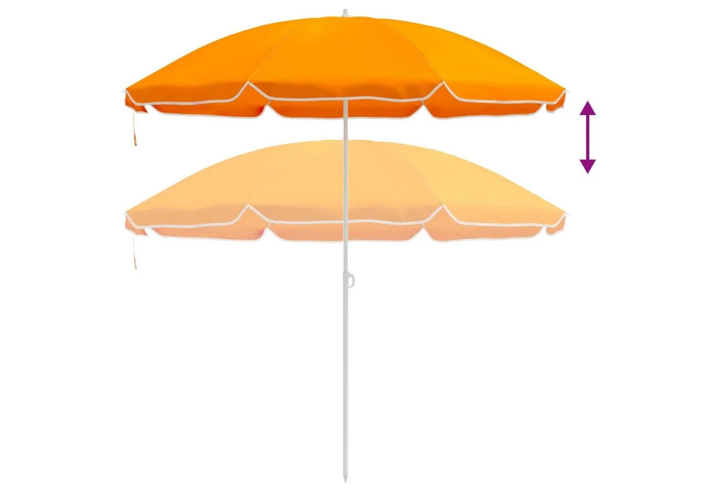 vidaXL Garten-Sonnenschirm Orange 207 cm Polyester Stahl - Bild 5