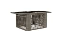vidaXL Gartentisch Grau PE-Rattan Glas 100x55x37 cm Bild 2