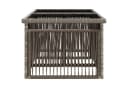 vidaXL Gartentisch Grau PE-Rattan Glas 100x55x37 cm Bild 5