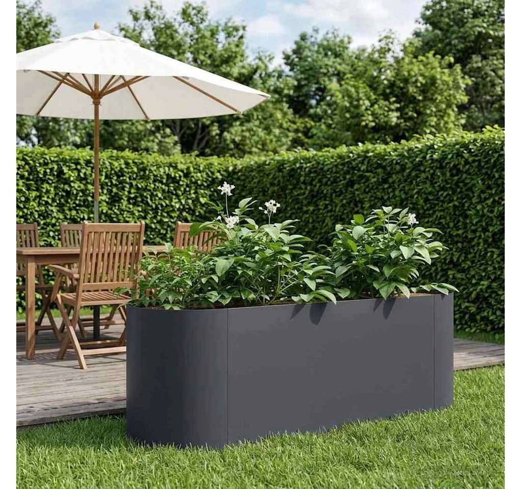 vidaXL Hochbeet Stahl Anthrazit 120x40x40 cm