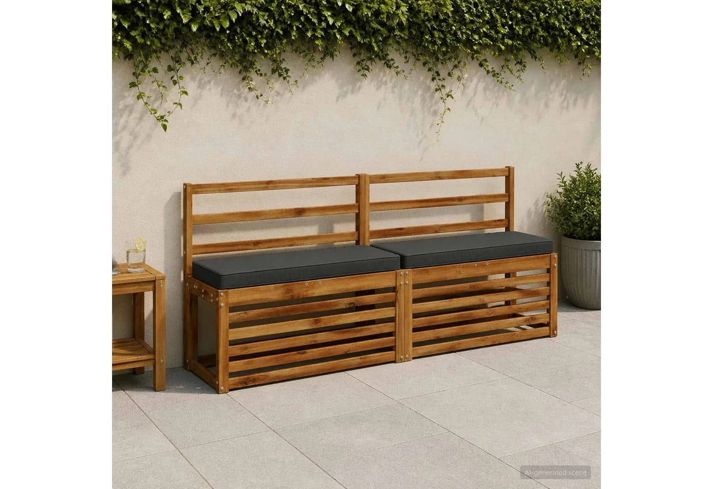 vidaXL Sitzauflage VUGHT 100 % Polyester Anthrazit