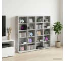 vidaXL Schranksystem CD Regal 2 Stk. Betongrau Holzwerkstoff Bild 1