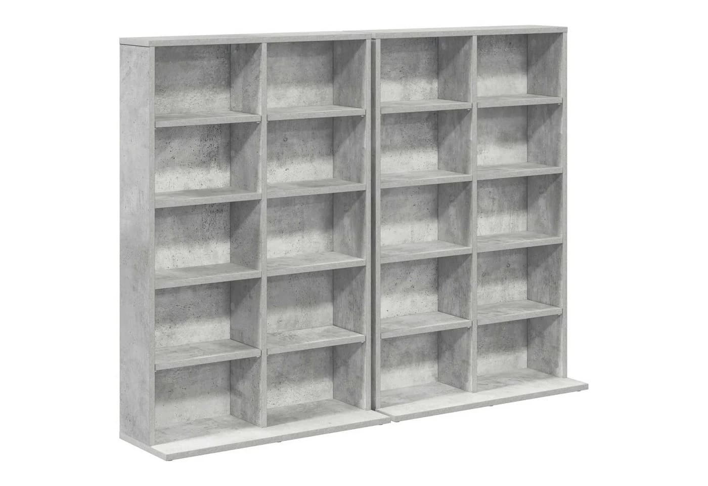 vidaXL Schranksystem CD Regal 2 Stk. Betongrau Holzwerkstoff - Bild 2