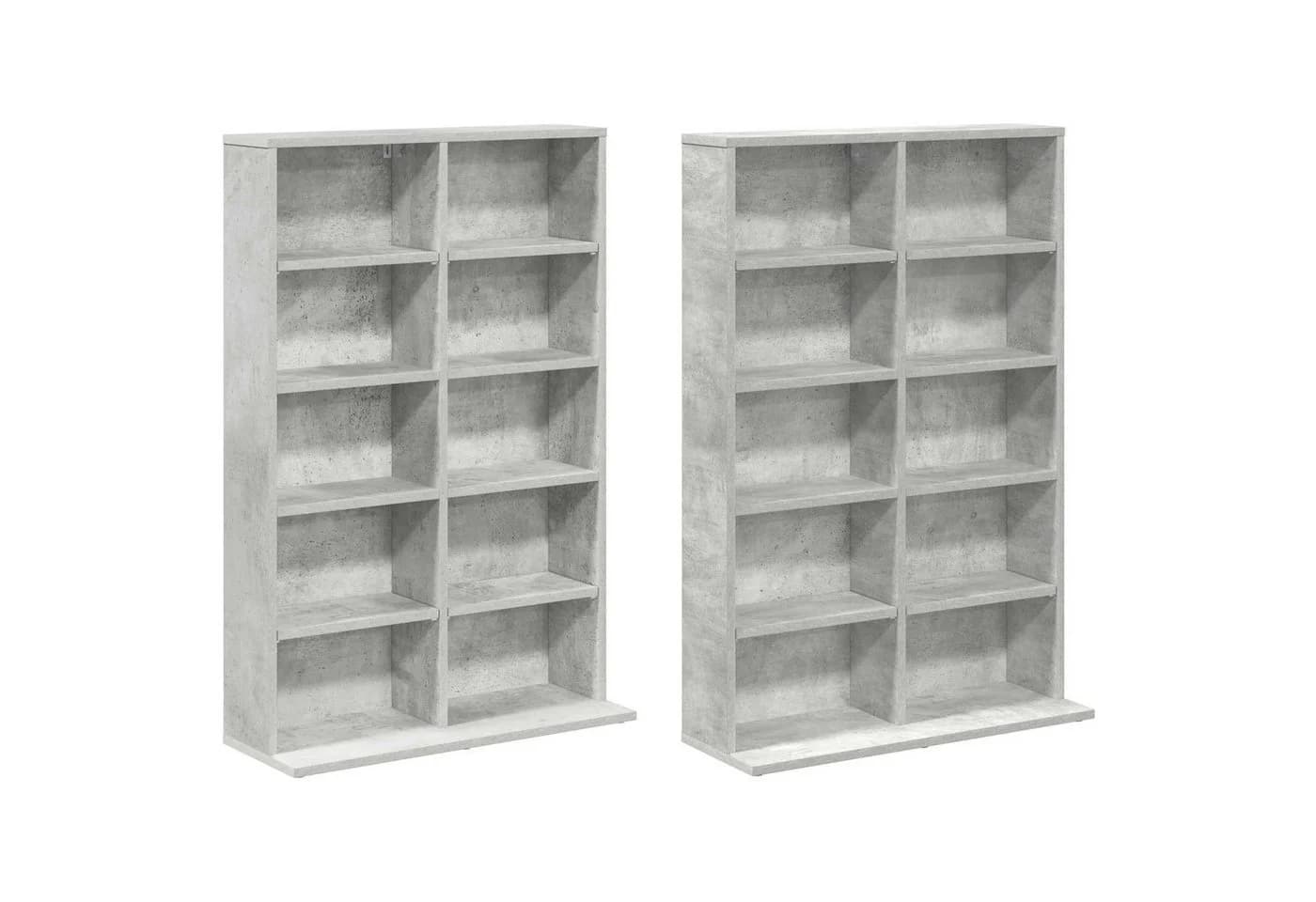 vidaXL Schranksystem CD Regal 2 Stk. Betongrau Holzwerkstoff - Bild 5