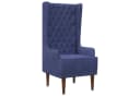 vidaXL Hochlehner-Sessel Polizeiblau Samt Chesterfield Design Bild 2