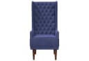 vidaXL Hochlehner-Sessel Polizeiblau Samt Chesterfield Design Bild 3
