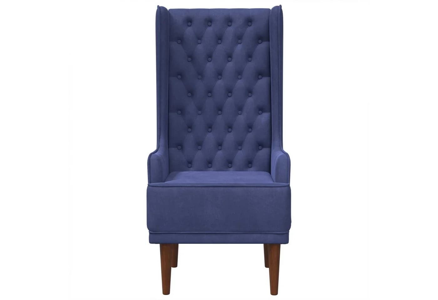 vidaXL Hochlehner-Sessel Polizeiblau Samt Chesterfield Design - Bild 3