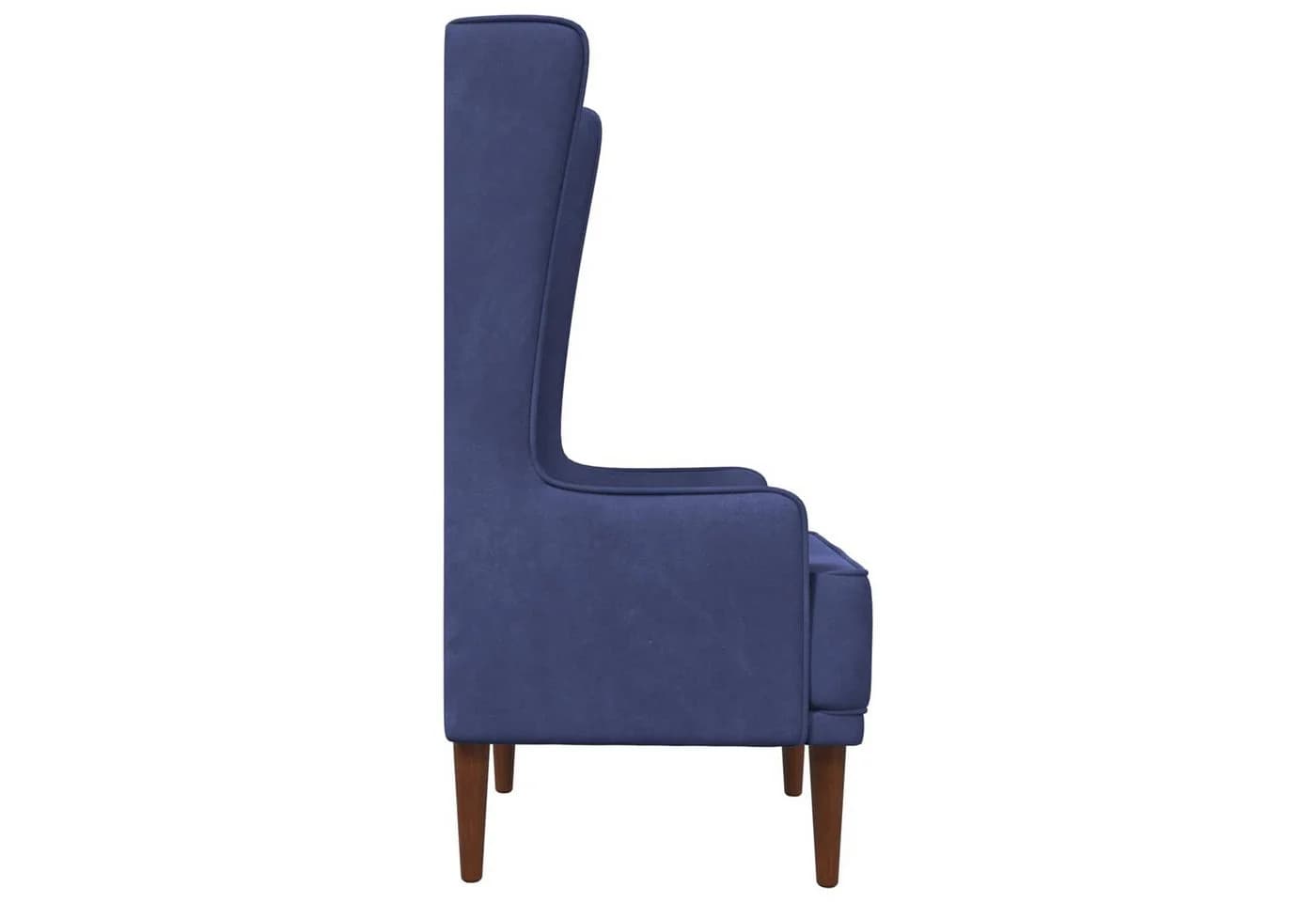 vidaXL Hochlehner-Sessel Polizeiblau Samt Chesterfield Design - Bild 4